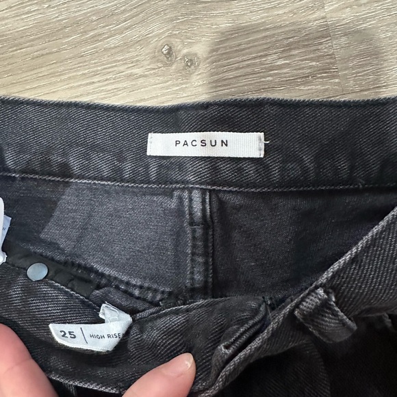 PacSun Black Straight Leg Jeans Distressed Size 25 ❤️🔥 - Picture 6 of 6